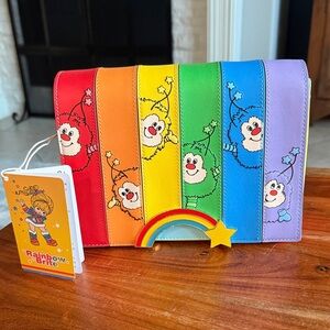 Loungefly Rainbow Brite Vibrant Rainbow Striped Crossbody Bag NWT